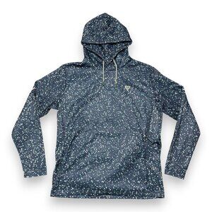 Maelreg Men's Speckled Navy Performance Hoodie Size Medium